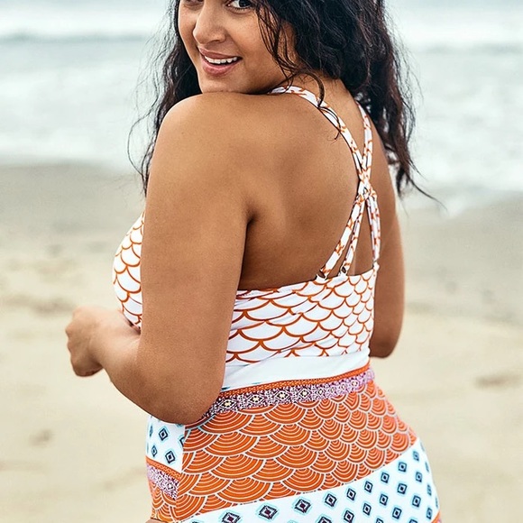 Cupshe Plus size Fish Scales one piece swimsuit 4x - Picture 6 of 6